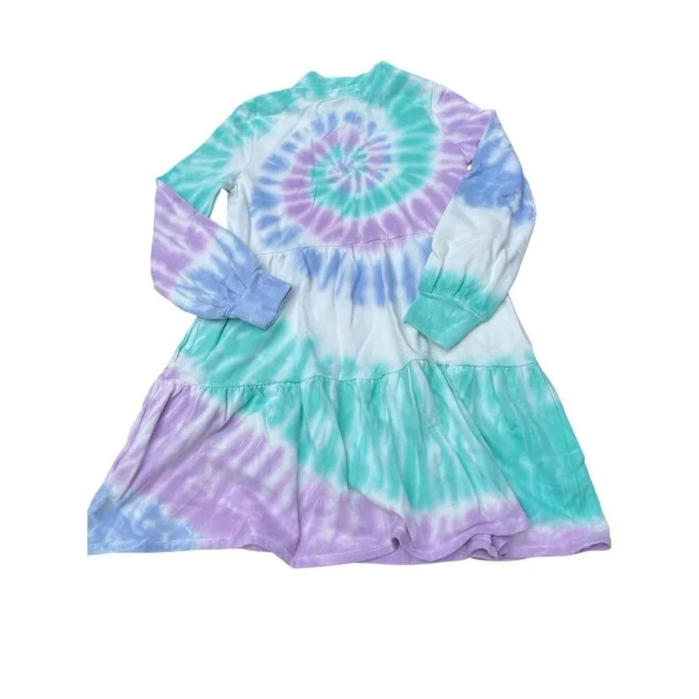Style & Co PM Tie-Dye Tiered Dress M